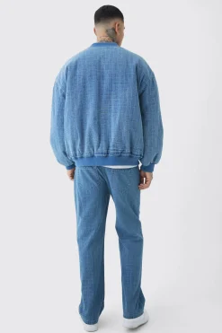 Veste bomber matelassée oversize en ripstop pour personnes grandes
