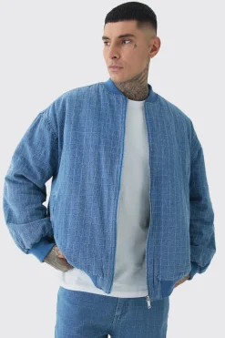 Veste bomber matelassée oversize en ripstop pour personnes grandes