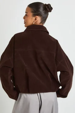 Veste bomber à ourlet bubble en synthétique