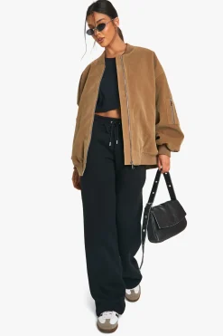 boohoo Veste bomber oversize au look vintage en daim synthétique<Femme Vestes & Manteaux