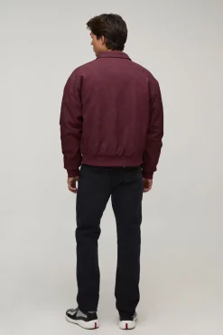 Veste Bomber Oversize Boxy Plissée En Synthétiquecuir