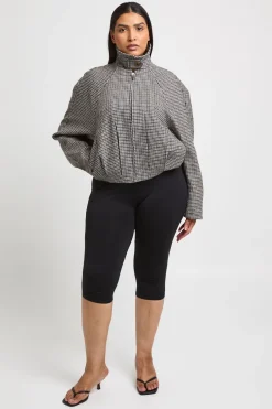 boohoo Veste Bomber Oversize À Carreaux Grande Taille<Femme Vestes & Manteaux