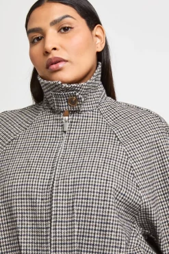 boohoo Veste Bomber Oversize À Carreaux Grande Taille<Femme Vestes & Manteaux