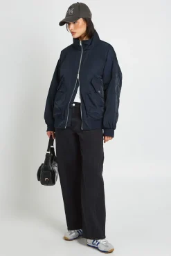 boohoo Veste Bomber Oversize À Col<Femme Vestes & Manteaux|Bombers