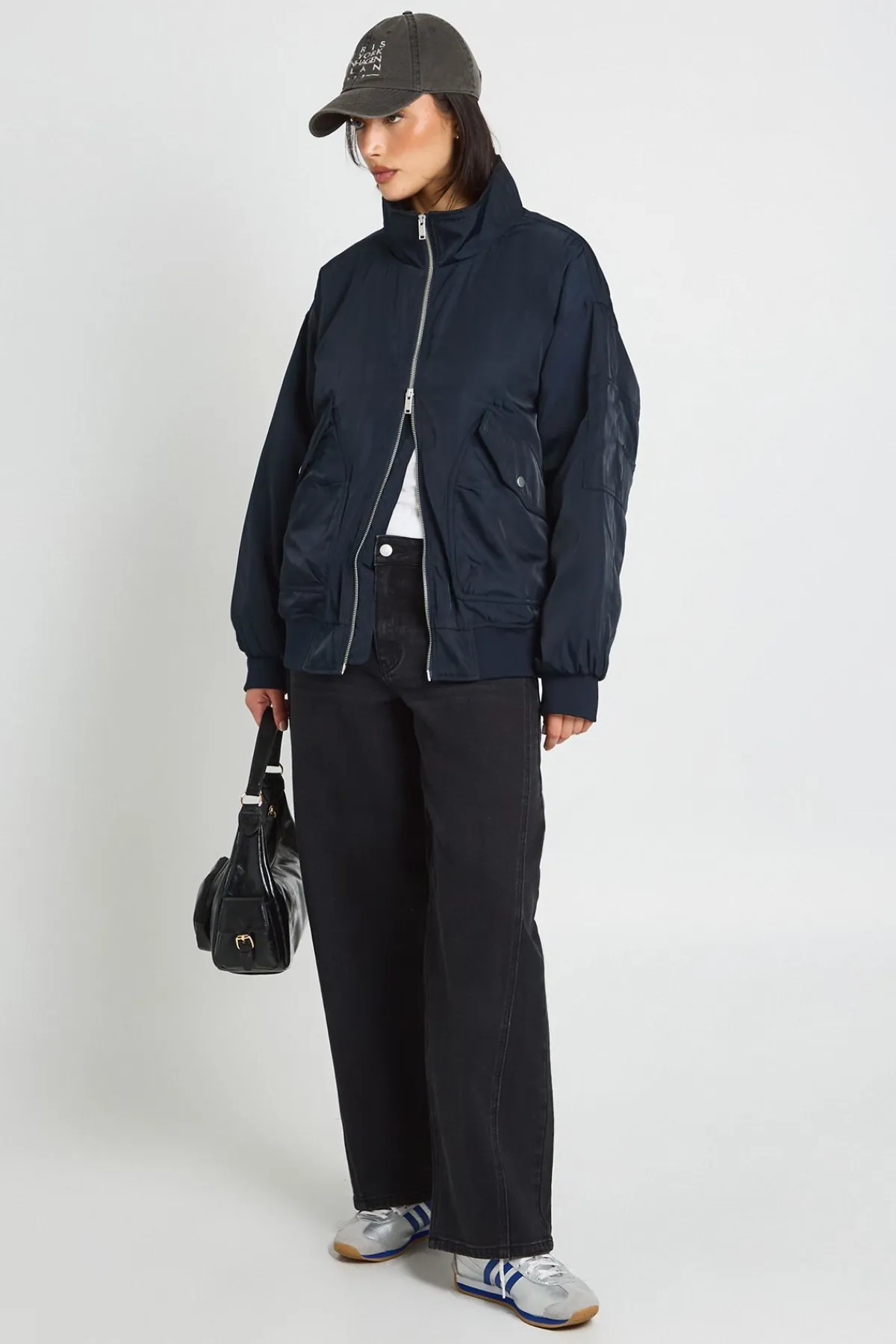 boohoo Veste Bomber Oversize À Col<Femme Vestes & Manteaux|Bombers