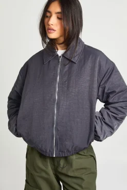 boohoo Veste Bomber Oversize À Col<Femme Vestes & Manteaux|Bombers
