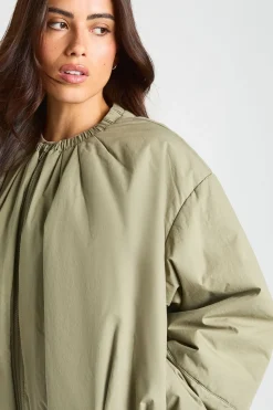 Veste Bomber Oversize À Col Froncé