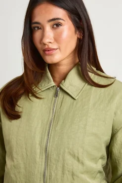 Veste Bomber Oversize À Col Étalé