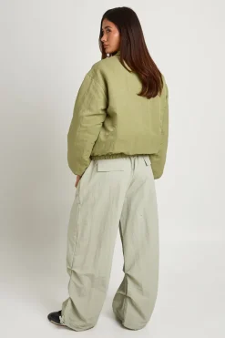 Veste Bomber Oversize À Col Étalé
