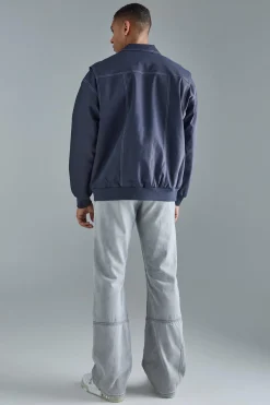 boohooMAN Veste bomber oversize en synthétique avec détails en panneaux, en<Homme Manteaux Et Vestes