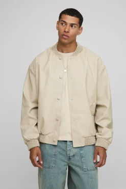 Veste bomber oversize en synthétique souple