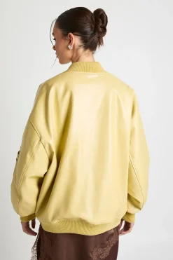 Veste Bomber Oversize en synthétique Verni