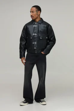 Veste Bomber Réversible Coupe Boxy En Synthétique & Carreaux Avec Fermoir De Pompier
