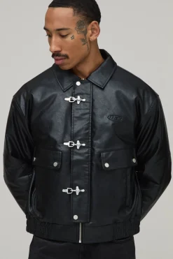 Veste Bomber Réversible Coupe Boxy En Synthétique & Carreaux Avec Fermoir De Pompier