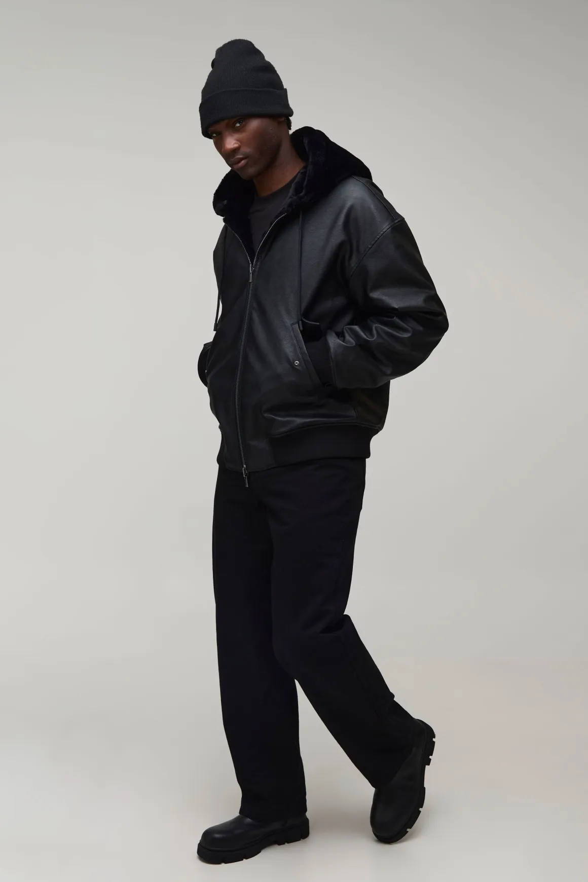 Veste Bomber Réversible Oversize À Casynthétiqueche En Synthétique Et Synthétiquecuir Pour Homme Grand