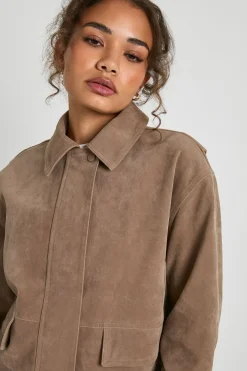 Veste bomber style suédé