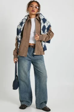 Veste bomber style suédé