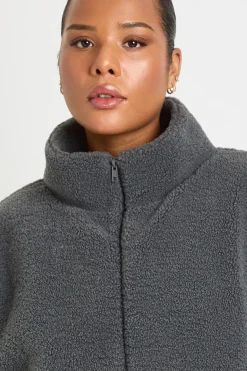 Veste bomber Teddy boxy pour grandes tailles