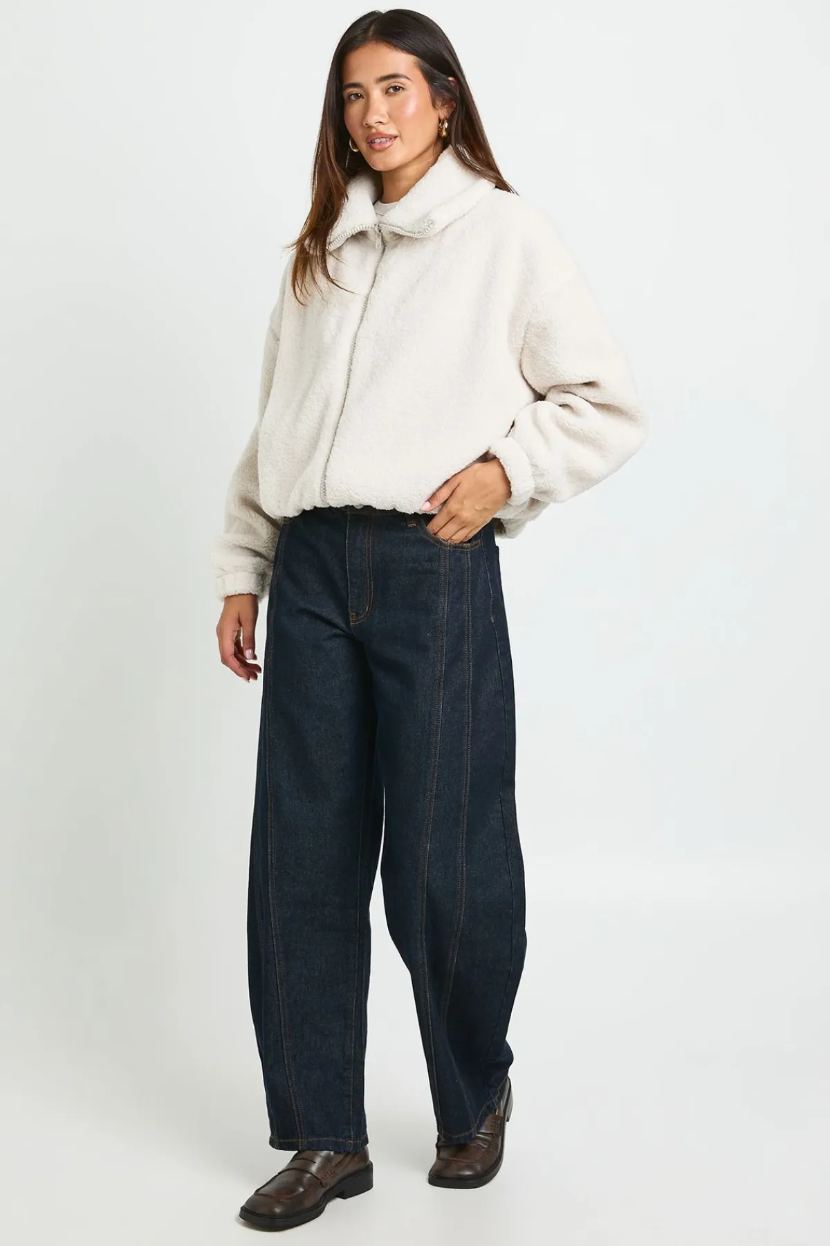 boohoo Veste Bomber Teddy À Col Montant<Femme Vestes & Manteaux|Manteaux Teddy