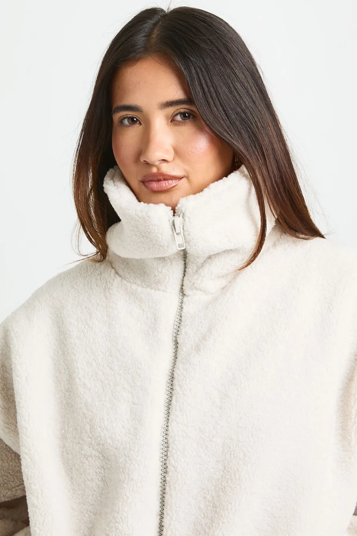 boohoo Veste Bomber Teddy À Col Montant<Femme Vestes & Manteaux|Manteaux Teddy