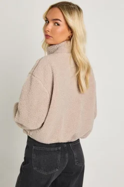 boohoo Veste bomber Teddy à zip<Femme Manteaux Et Vestes D’Automne|Vestes & Manteaux