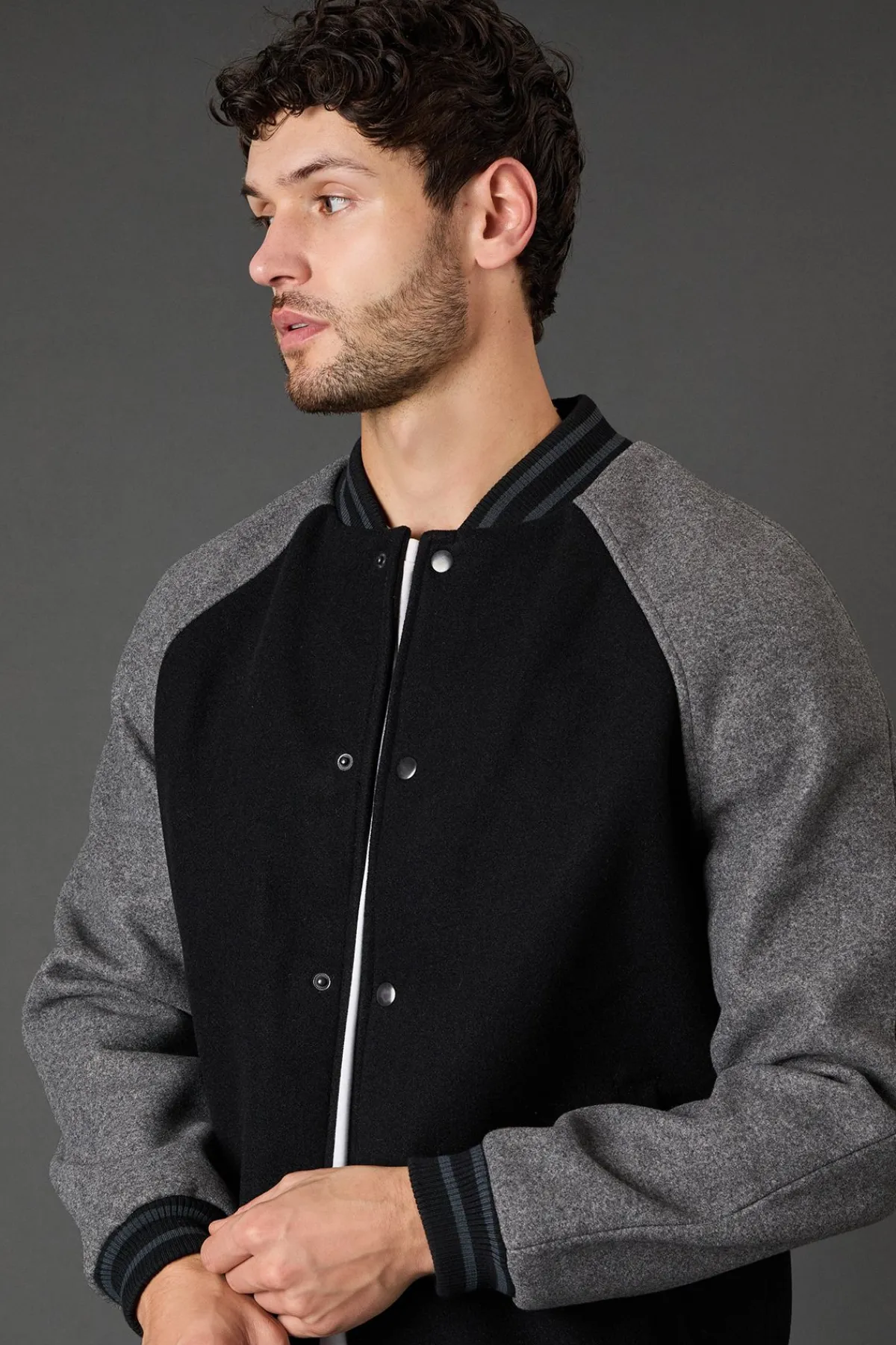 Burton Veste Bomber Universitaire Aspect Laine e<Homme Manteaux Et Vestes