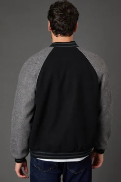 Burton Veste Bomber Universitaire Aspect Laine e<Homme Manteaux Et Vestes