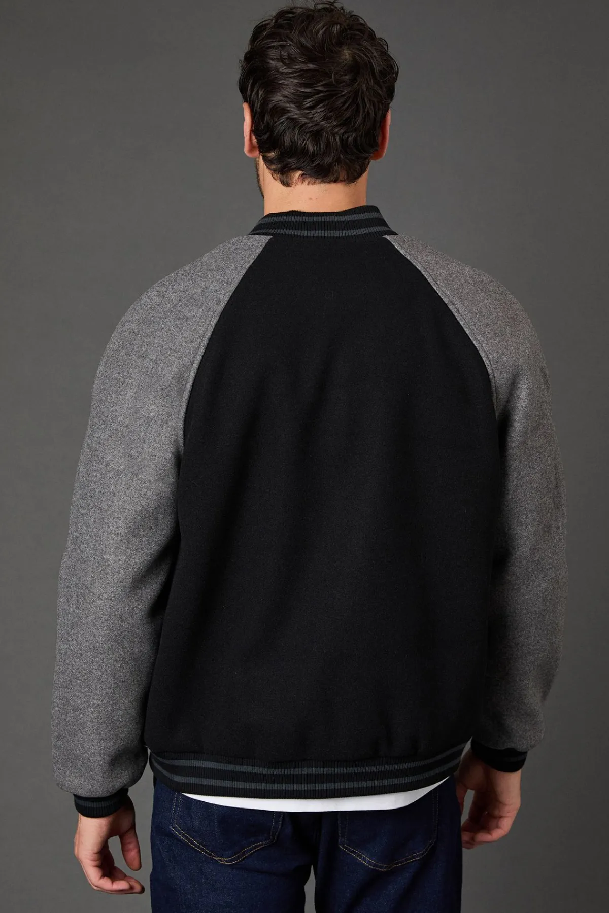 Burton Veste Bomber Universitaire Aspect Laine e<Homme Manteaux Et Vestes