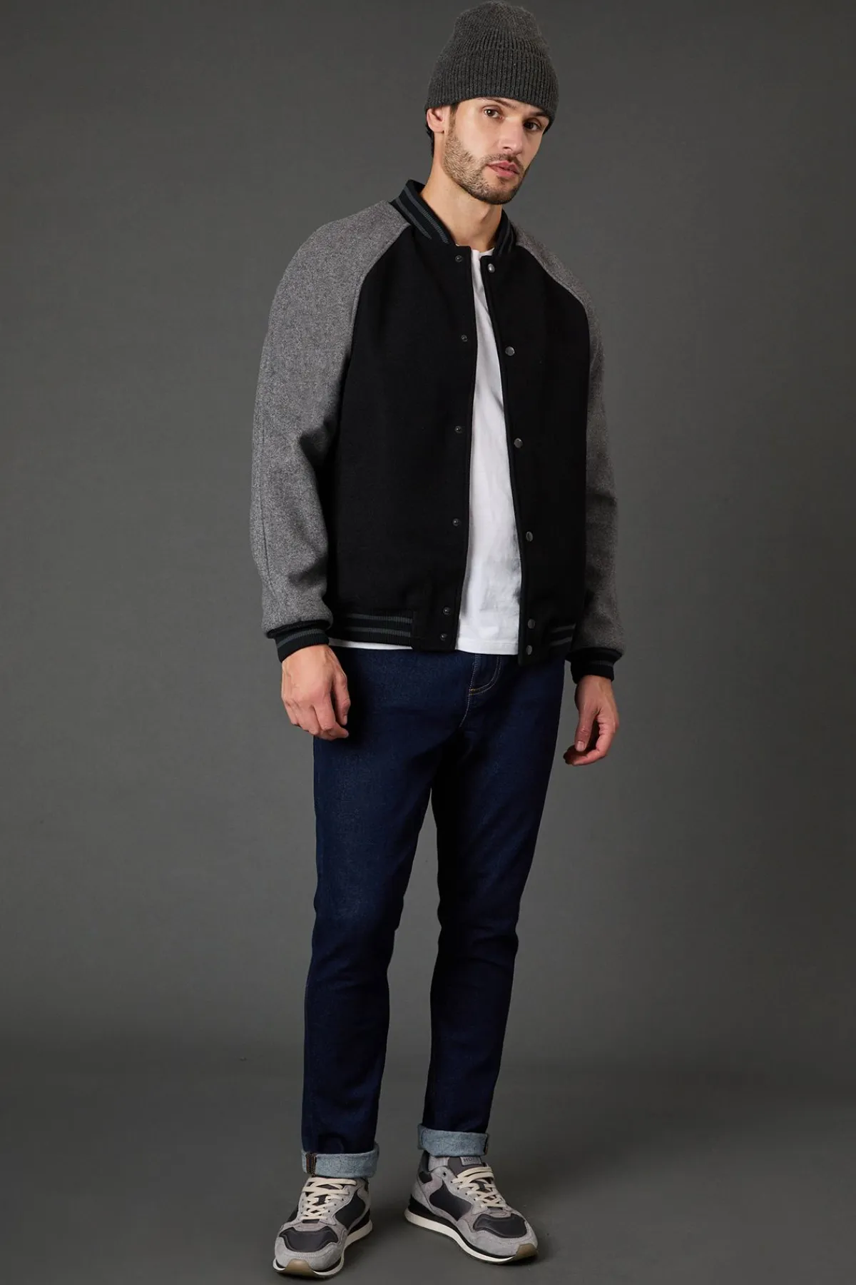 Burton Veste Bomber Universitaire Aspect Laine e<Homme Manteaux Et Vestes