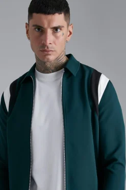 Veste bomber varsity ajustée à col, coupe régulière