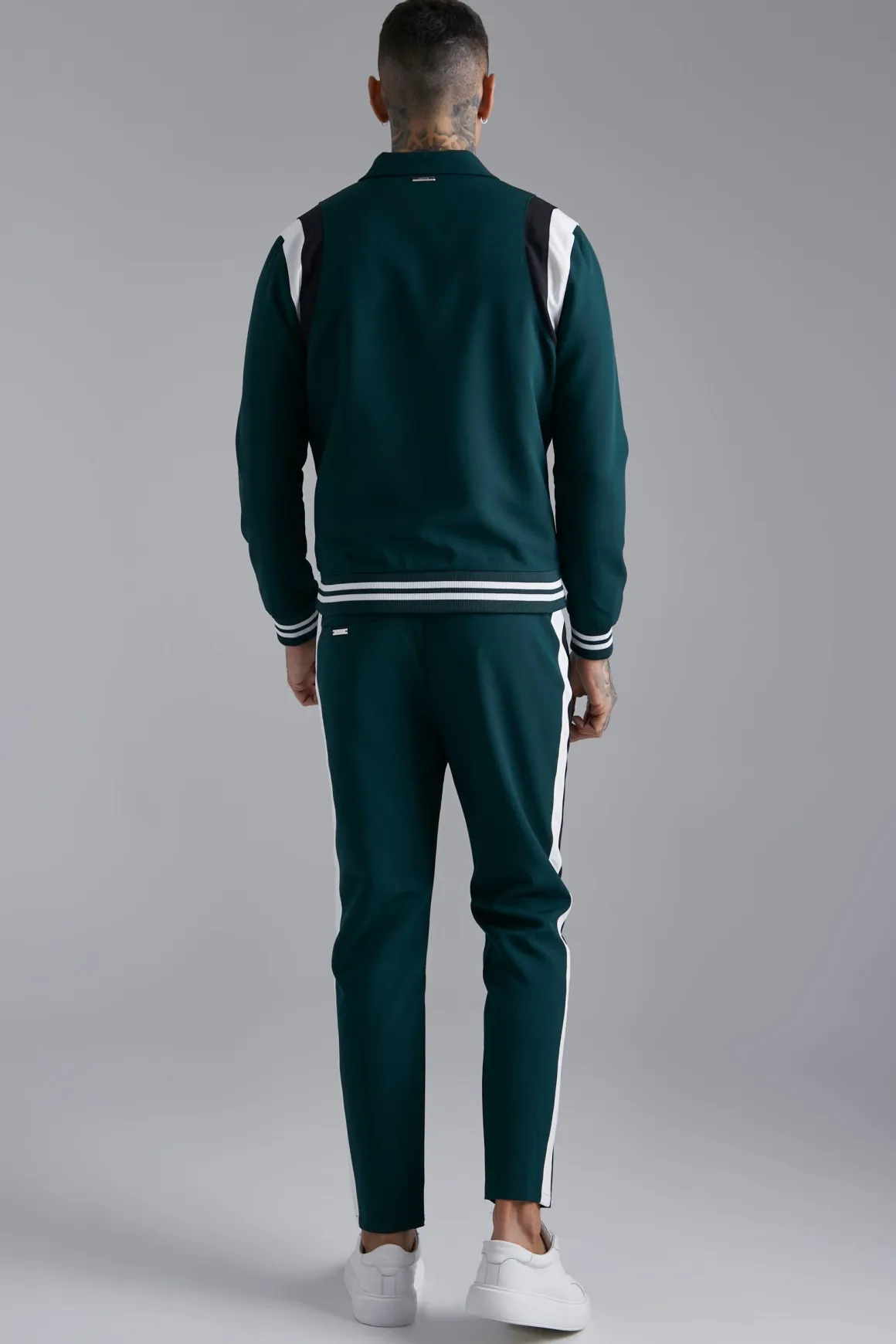 Veste bomber varsity ajustée à col, coupe régulière