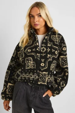 Veste bomber à zip Bandana Teddy