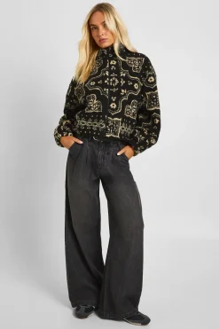 Veste bomber à zip Bandana Teddy