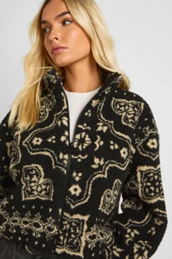 Veste bomber à zip Bandana Teddy
