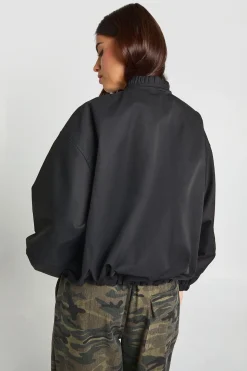 boohoo Veste Bomber Zippée Avec Détail Froncé<Femme Vestes & Manteaux|Bombers