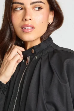 boohoo Veste Bomber Zippée Avec Détail Froncé<Femme Vestes & Manteaux|Bombers