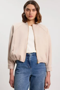 KarenMillen Veste Bomber Zippée En Jersey Scuba<Femme Vestes & Manteaux|Bombers