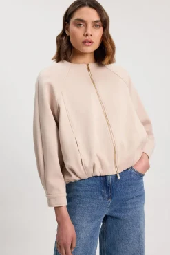 KarenMillen Veste Bomber Zippée En Jersey Scuba<Femme Vestes & Manteaux|Bombers