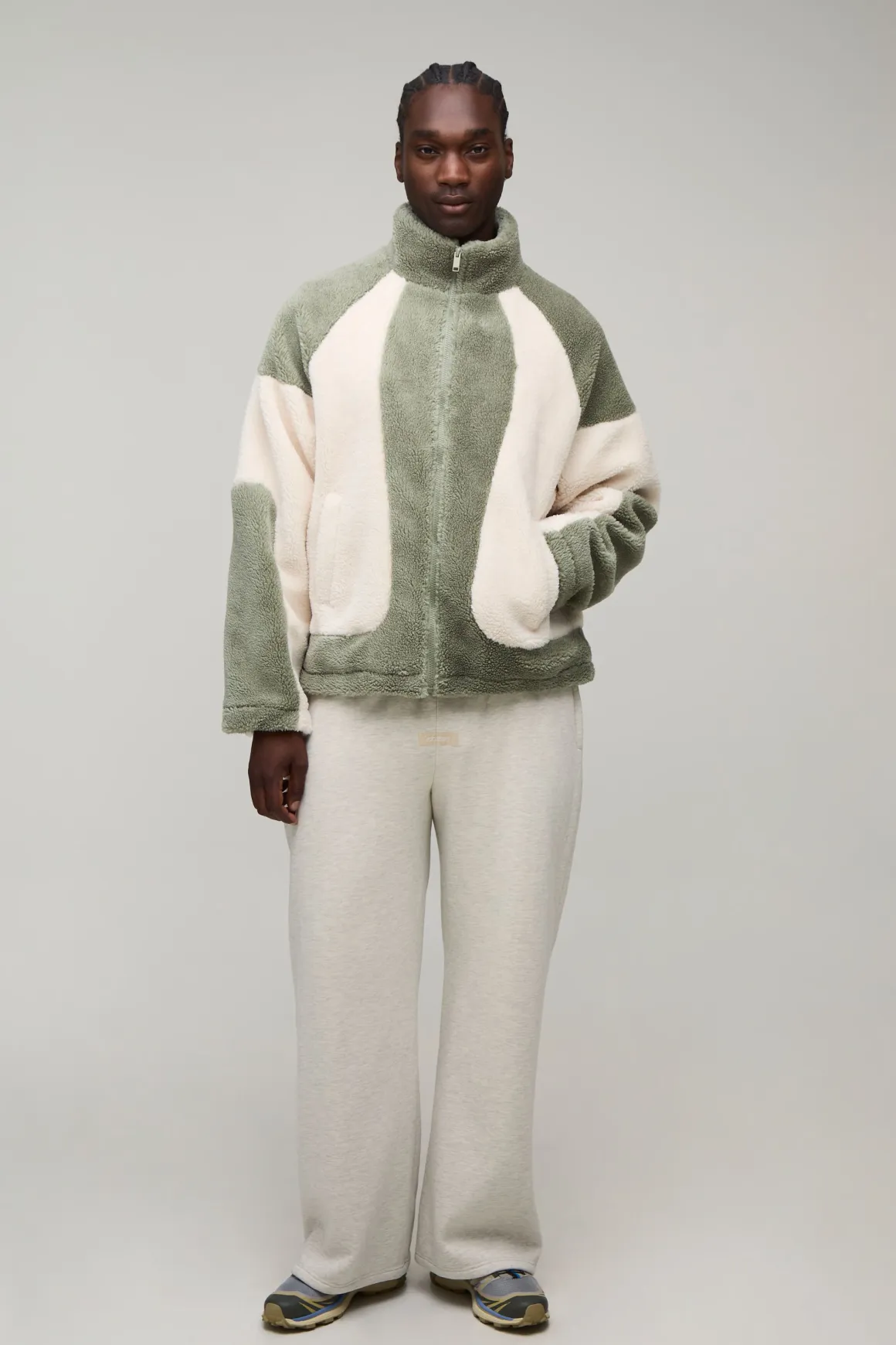 Veste Borg Color Block Tall
