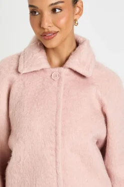 boohoo Veste Boutonnée Aspect Laine<Femme Vestes & Manteaux