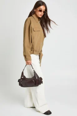 Veste Boutonnée Avec Ceinture