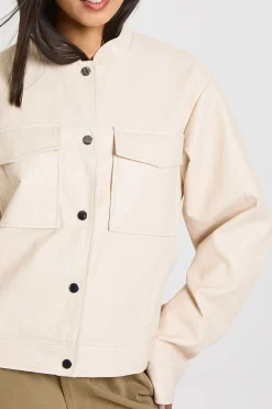 Veste Boutonnée en Synthétique