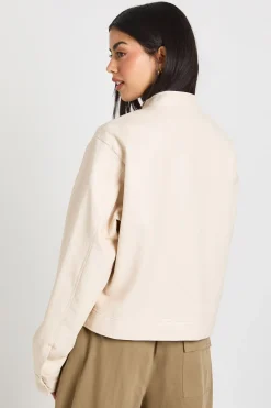Veste Boutonnée en Synthétique