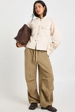 Veste Boutonnée en Synthétique