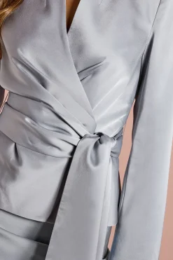 Coast Veste Cache-Cœur Structurée en Satin<Femme Tailleurs|Satin Et Dentelle