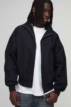 Veste Cagoule Oversize Extrême En Sergé Col Cheminée