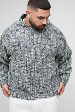 Veste à capuche oversize à fermeture éclair Plus Boucle