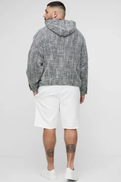 Veste à capuche oversize à fermeture éclair Plus Boucle