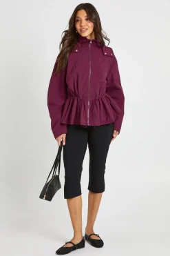 Veste À Casynthétiqueche Avec Taille Froncée