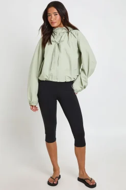 boohoo Veste À Casynthétiqueche En Nylon Avec Col Cheminée Et Fermeture Zippée<Femme Vestes & Manteaux